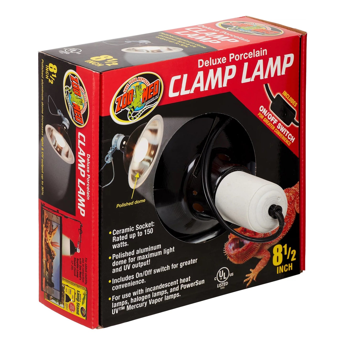 Zoo Med Deluxe Porcelain Clamp Lamp
