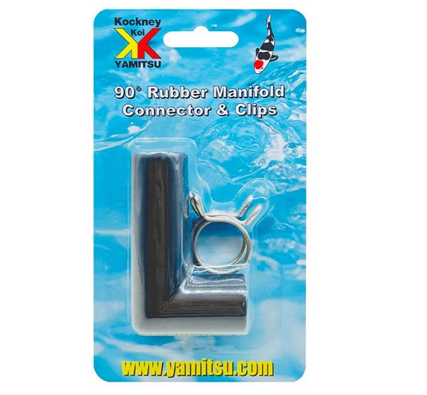 Kockney Koi 90 Degree Rubber Manifold Connector & Clips