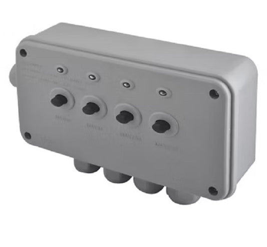 British General 4-Way Switched Weatherproof Outdoor Connection Unit