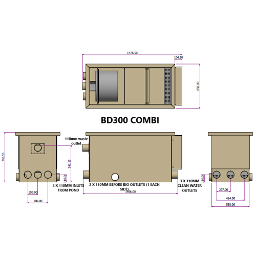 Burtons BD-300 Combi Pond Drum Filter