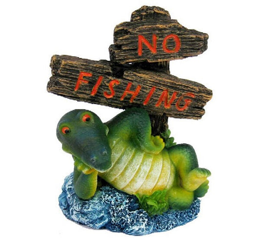Crocodile No Fishing Sign