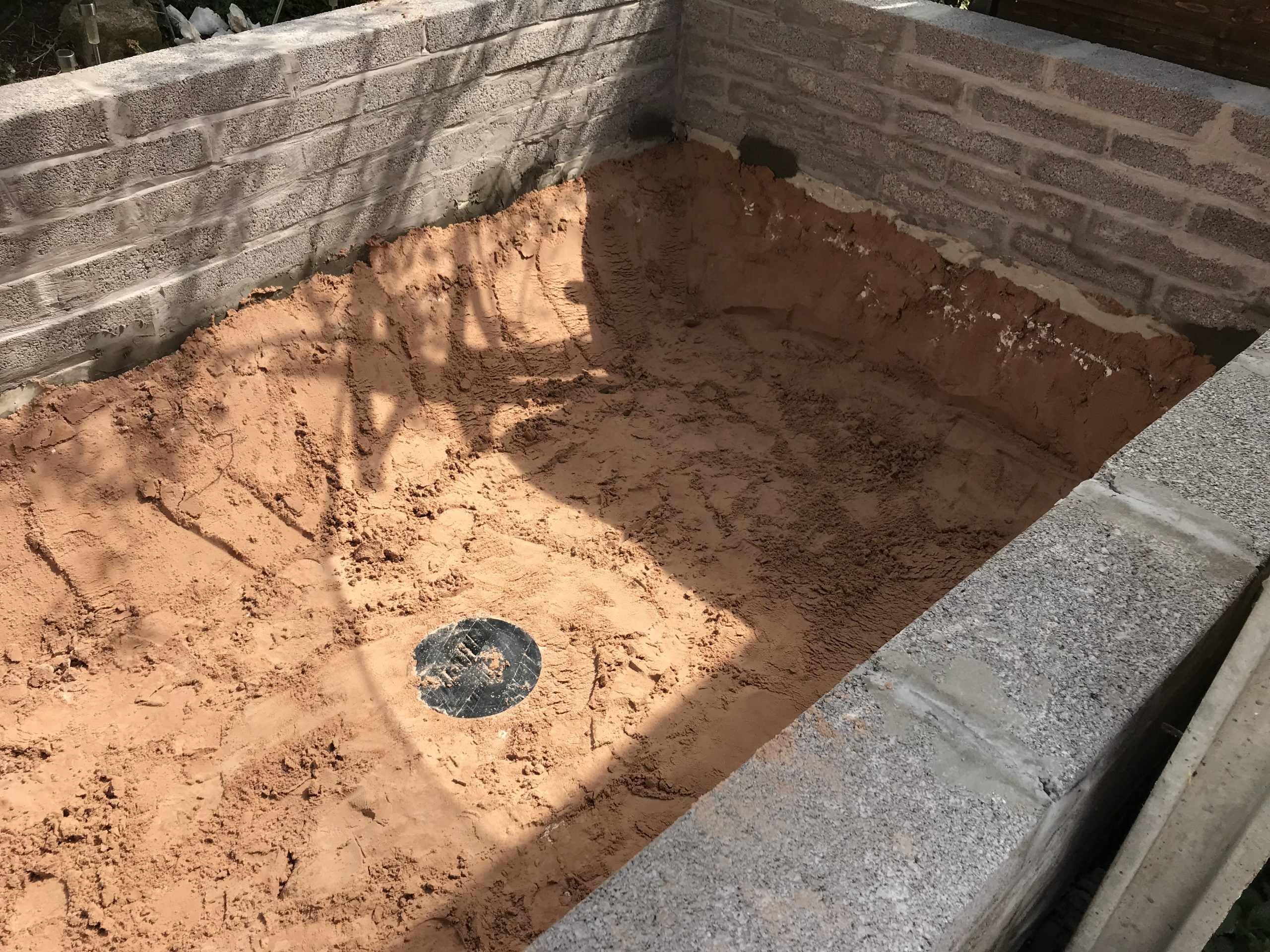 Raised koi pond - build progress