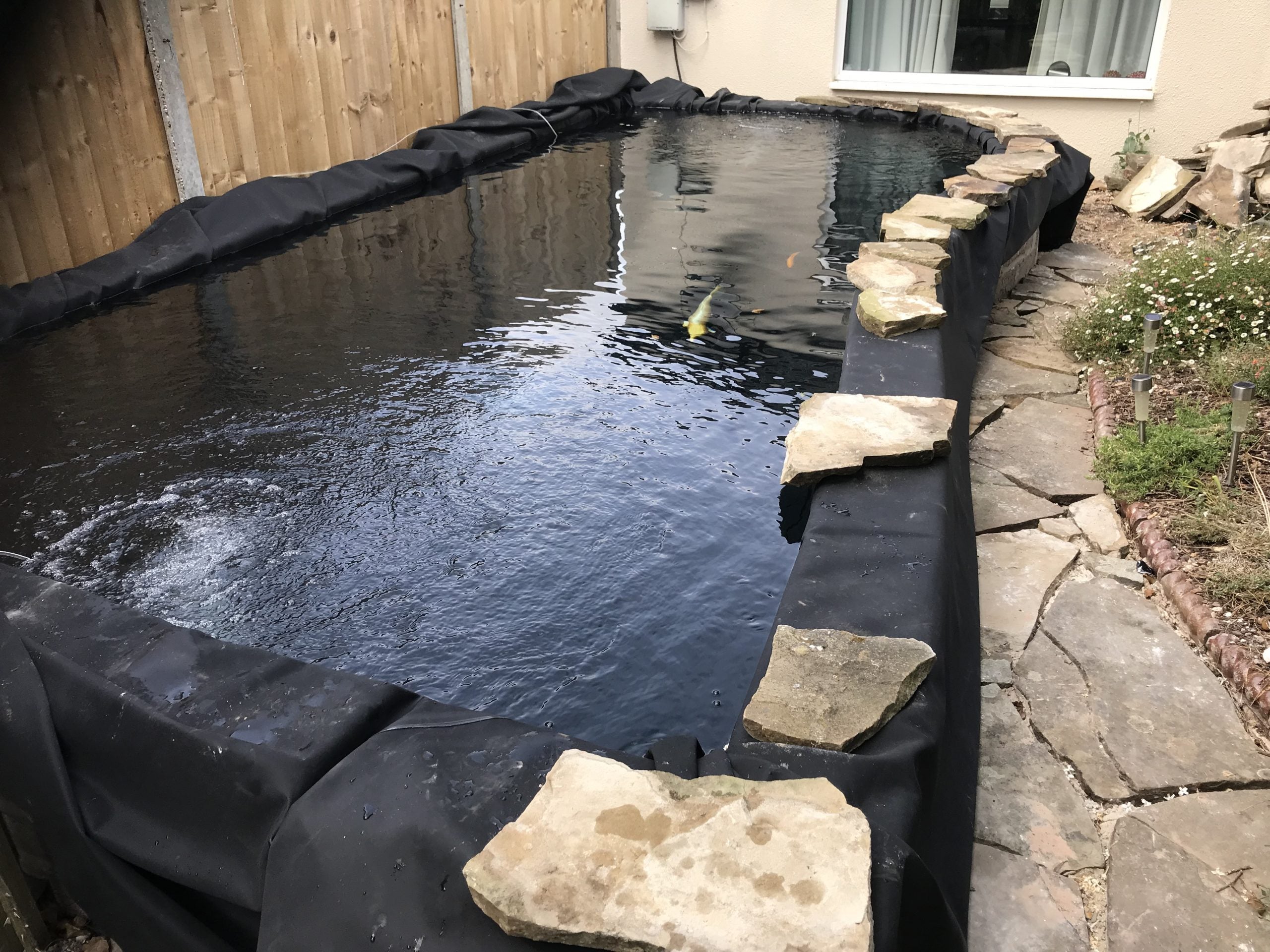 Raised koi pond - finished result