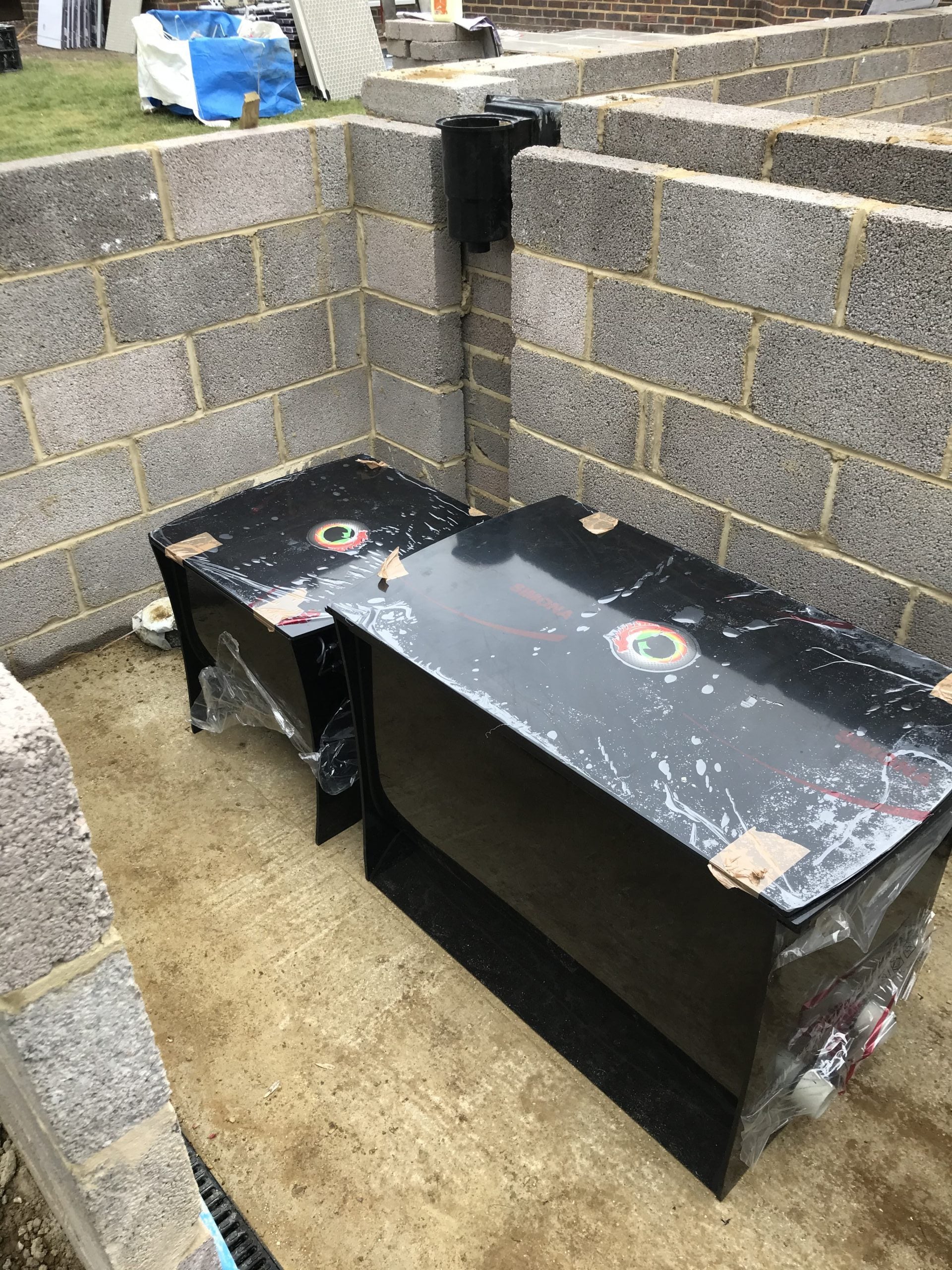 Raised pond with Draco Drum - construction