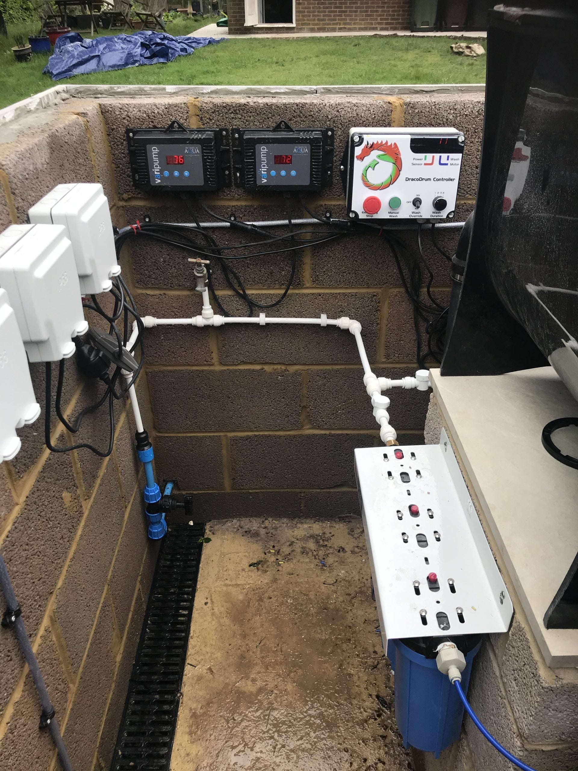 Raised pond with Draco Drum - completed