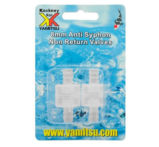 Kockney Koi 8mm Anti Syphon Non Return Valves (2 Pack)